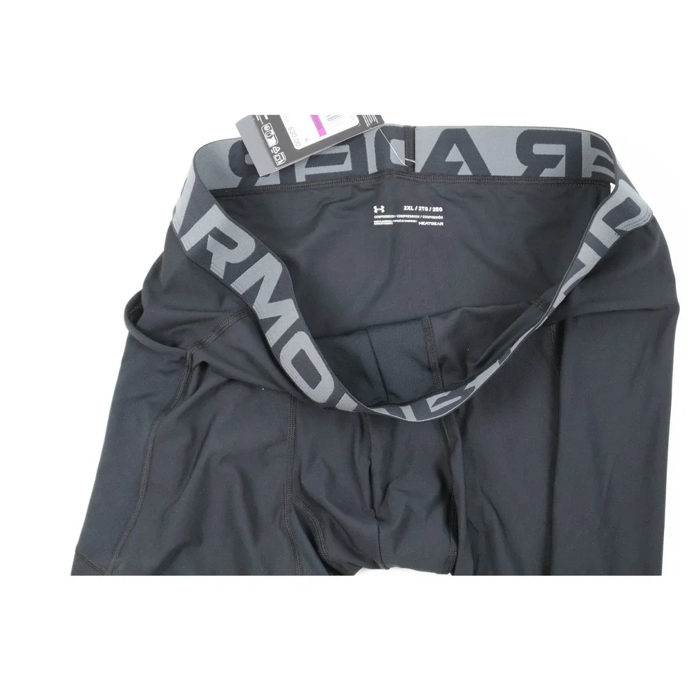 Under Armour Compression Shorts HeatGear Armour Black Solid 2XL NWT